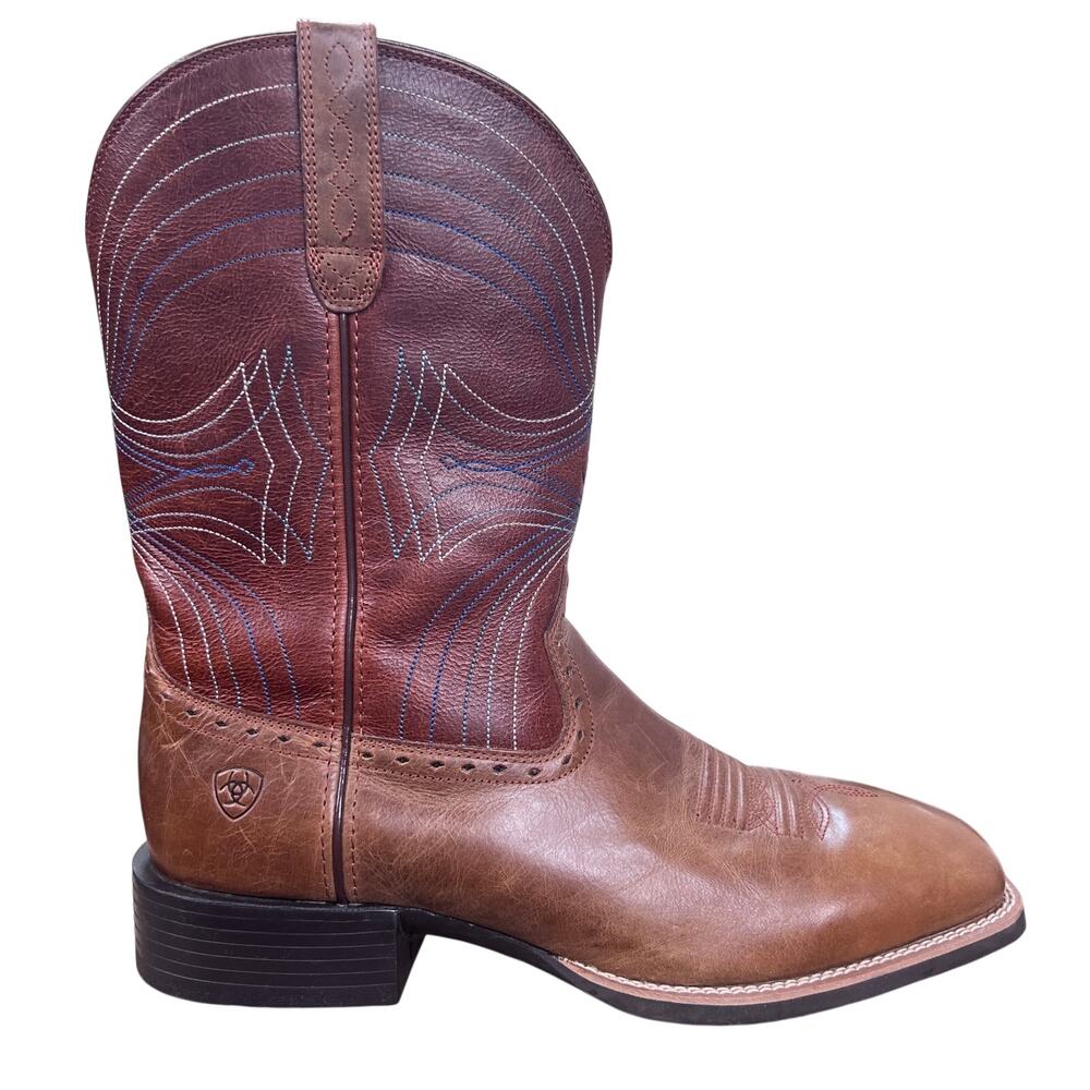 Ariat Lawless Wide Brown Leather Cowboy Western Boots Size 12 EE